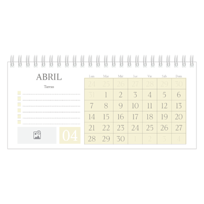 Ejemplo de página 4, Calendarios de escritorio personalizados, opción 6