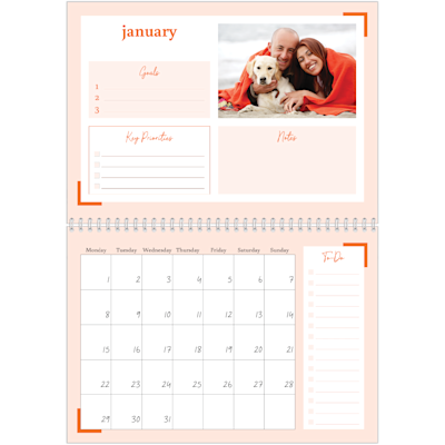 Example of page 1, Custom Wall Calendars, option 21