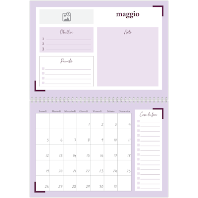 Esempio di pagina 5, Calendari da parete, opzione 13