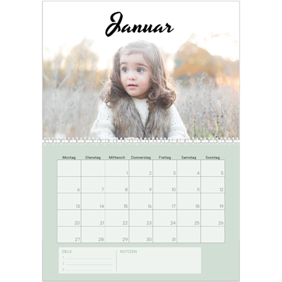 Beispiel für Seite 1, Wandkalender 2026, Option 10