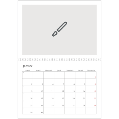Exemple de page 1, Calendrier mural, option 1