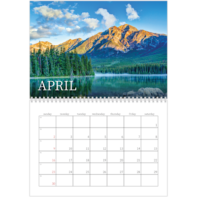 Example of page 4, Custom Wall Calendars, option 7