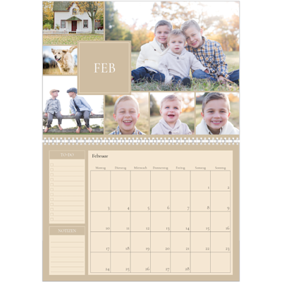 Beispiel für Seite 2, Wandkalender 2026, Option 2
