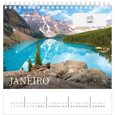 Exemplo de página 1, Calendários de mesa personalizados, opção 3