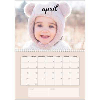 Example of page 4, Custom Wall Calendars, option 18