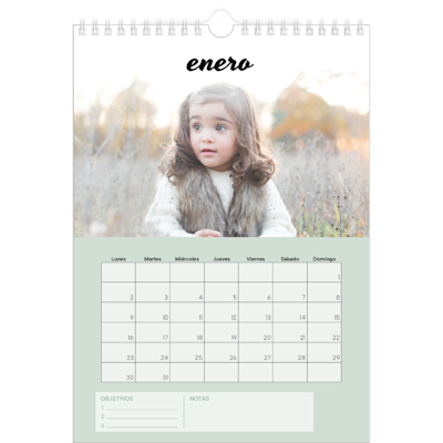 Ejemplo de página 1, Calendarios de pared personalizados, opción 7