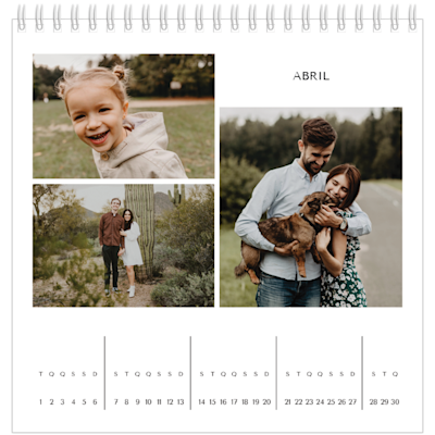 Exemplo de página 4, Calendários de mesa personalizados, opção 23