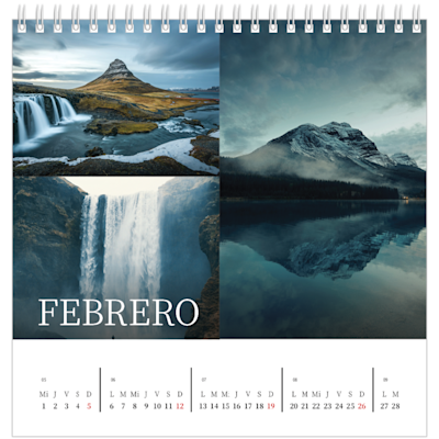 Ejemplo de página 2, Calendarios de mesa personalizados, opción 5
