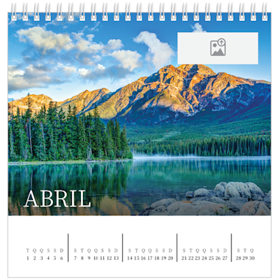 Exemplo de página 4, Calendários de mesa personalizados, opção 3