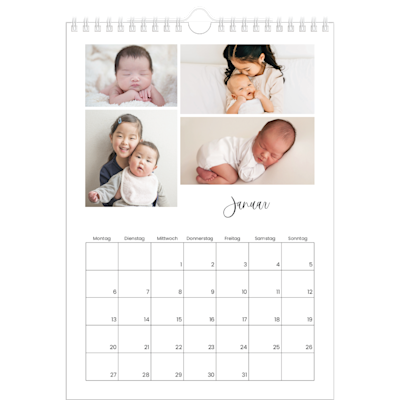 Beispiel für Seite 1, Wandkalender 2026, Option 3