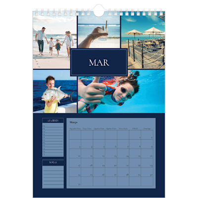 Exemplo de página 3, Calendários de parede, opção 3