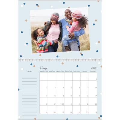 Exemplo de página 3, Calendários de parede, opção 8
