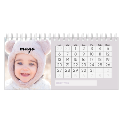 Ejemplo de página 5, Calendarios de escritorio personalizados, opción 6