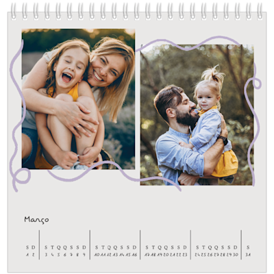 Exemplo de página 3, Calendários de mesa personalizados, opção 20