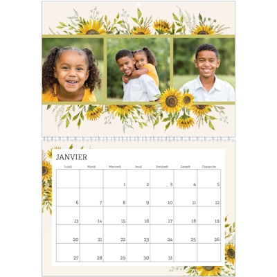 Exemple de page 1, Calendrier mural, option 6