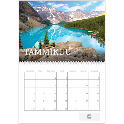 Esimerkki sivusta 1, Kiiltävät valokuvakalenterit, vaihtoehto 3