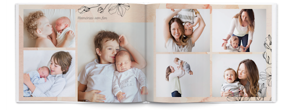 Exemplo de página 4, Álbuns fotográficos personalizados, opção 21
