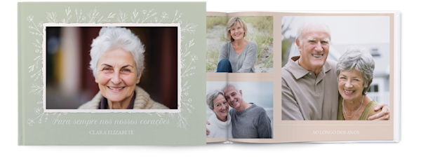 Exemplo de página 1, Álbuns fotográficos personalizados, opção 20