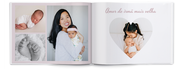 Exemplo de página 3, Álbuns fotográficos personalizados, opção 2