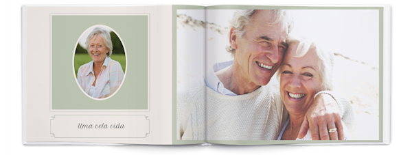 Exemplo de página 5, Álbuns fotográficos personalizados, opção 20