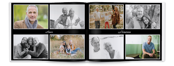 Exemplo de página 4, Álbuns fotográficos personalizados, opção 19