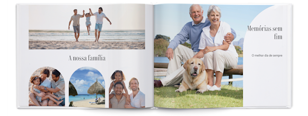 Exemplo de página 3, Álbuns fotográficos personalizados, opção 15