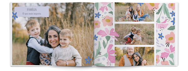 Exemplo de página 3, Álbuns fotográficos personalizados, opção 12