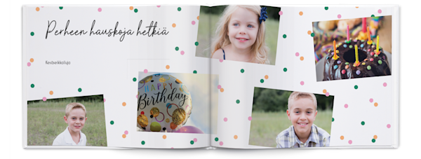 Esimerkki sivusta 4, Uniikit valokuvakirjat, vaihtoehto 8