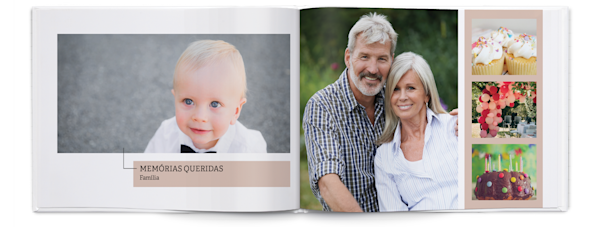 Exemplo de página 4, Álbuns fotográficos personalizados, opção 9