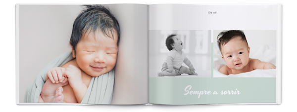 Exemplo de página 4, Álbuns fotográficos personalizados, opção 2