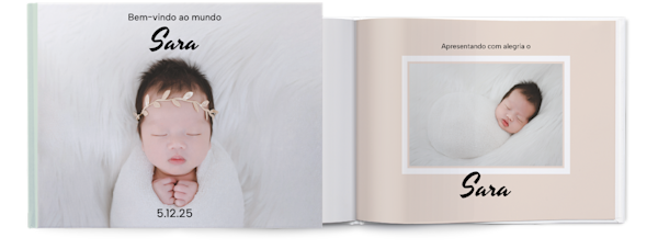 Exemplo de página 1, Álbuns fotográficos personalizados, opção 2