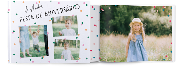 Exemplo de página 1, Álbuns fotográficos personalizados, opção 8