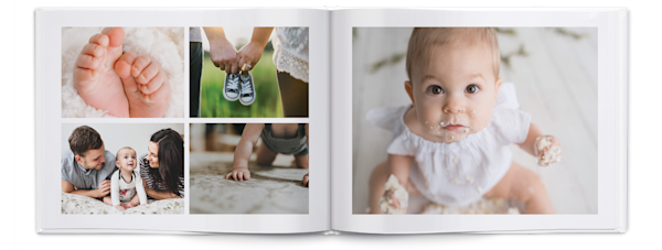 Exemplo de página 2, Álbuns fotográficos personalizados, opção 4