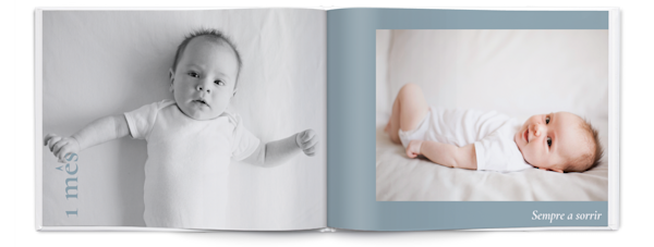 Exemplo de página 2, Álbuns fotográficos personalizados, opção 7