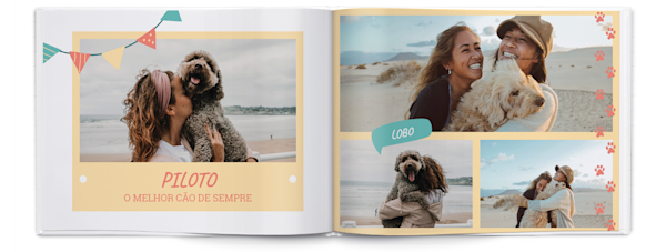 Exemplo de página 3, Álbuns fotográficos personalizados, opção 22