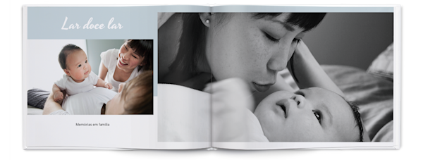 Exemplo de página 2, Álbuns fotográficos personalizados, opção 2