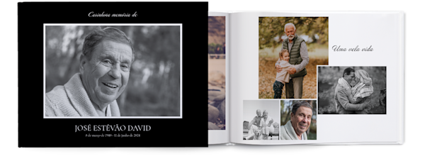 Exemplo de página 1, Álbuns fotográficos personalizados, opção 19