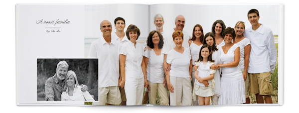 Exemplo de página 3, Álbuns fotográficos personalizados, opção 19