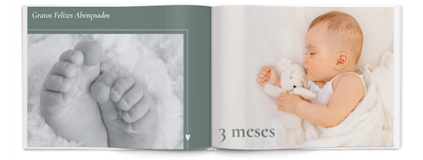Exemplo de página 4, Álbuns fotográficos personalizados, opção 7