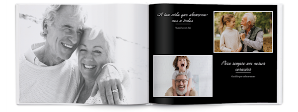 Exemplo de página 2, Álbuns fotográficos personalizados, opção 19