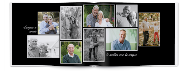 Exemplo de página 5, Álbuns fotográficos personalizados, opção 19