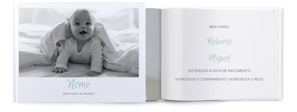 Exemplo de página 1, Álbuns fotográficos personalizados, opção 3