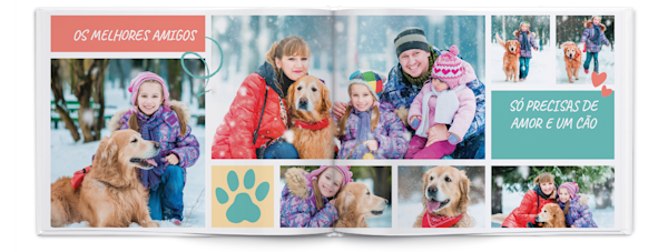 Exemplo de página 4, Álbuns fotográficos personalizados, opção 22