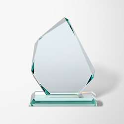 Engraved Jade Glass Facetted Ice Peak Award