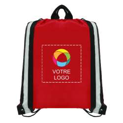 Sac à dos à cordonnet en polyester avec jet d'encre couleur