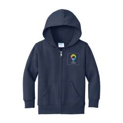 Sudadera con capucha y cremallera completa Precious Cargo® Core Fleece para niños pequeños