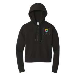 Sudadera con capucha Perfect Tri® de polar y media cremallera para mujer de District®