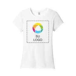 Camiseta District Made® Perfect Tri™ de cuello redondo para mujer - Impresión por termotransferencia