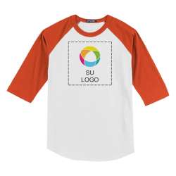 Camiseta Jersey con mangas raglán y bloques de color de Sport-Tek®