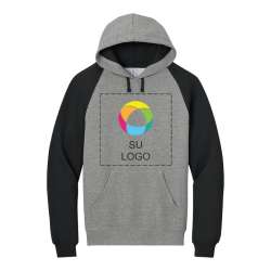 Sudadera con capucha NuBlend® Colorblock con mangas raglán de JERZEES®